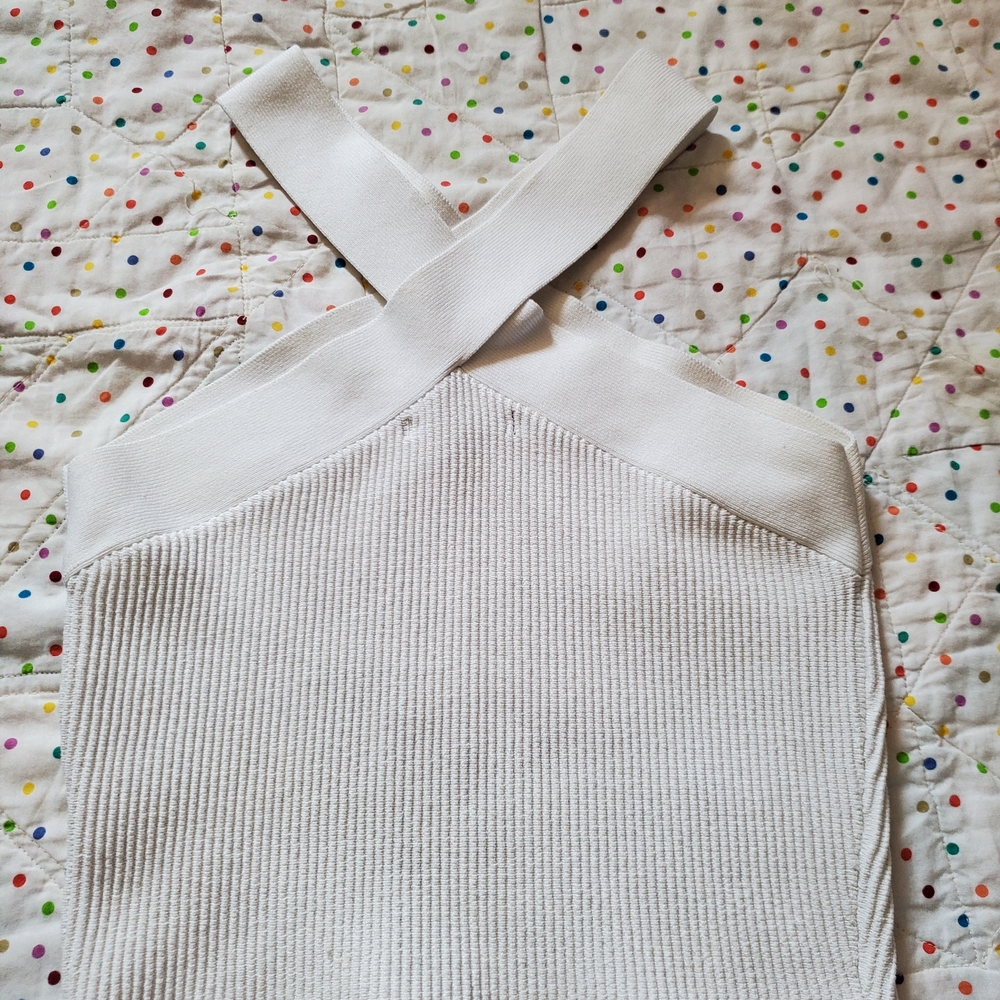 Quince Cropped Halter Ribbed Knit Tank - Picture 8 of 8